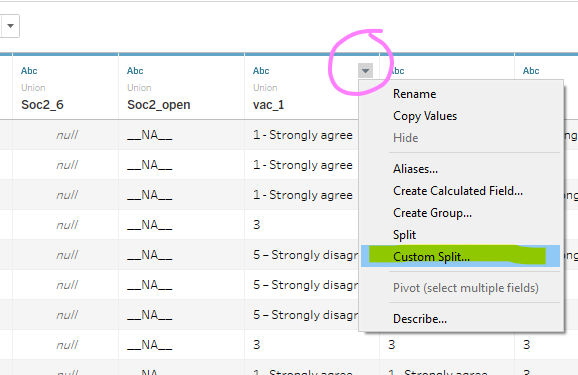 Using Custom Split function