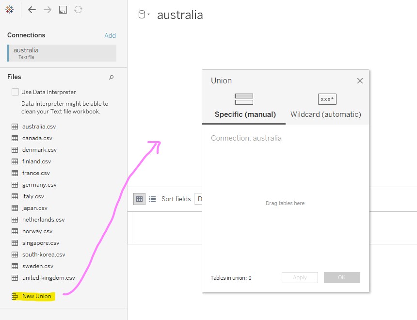 Creating a Custom new Union